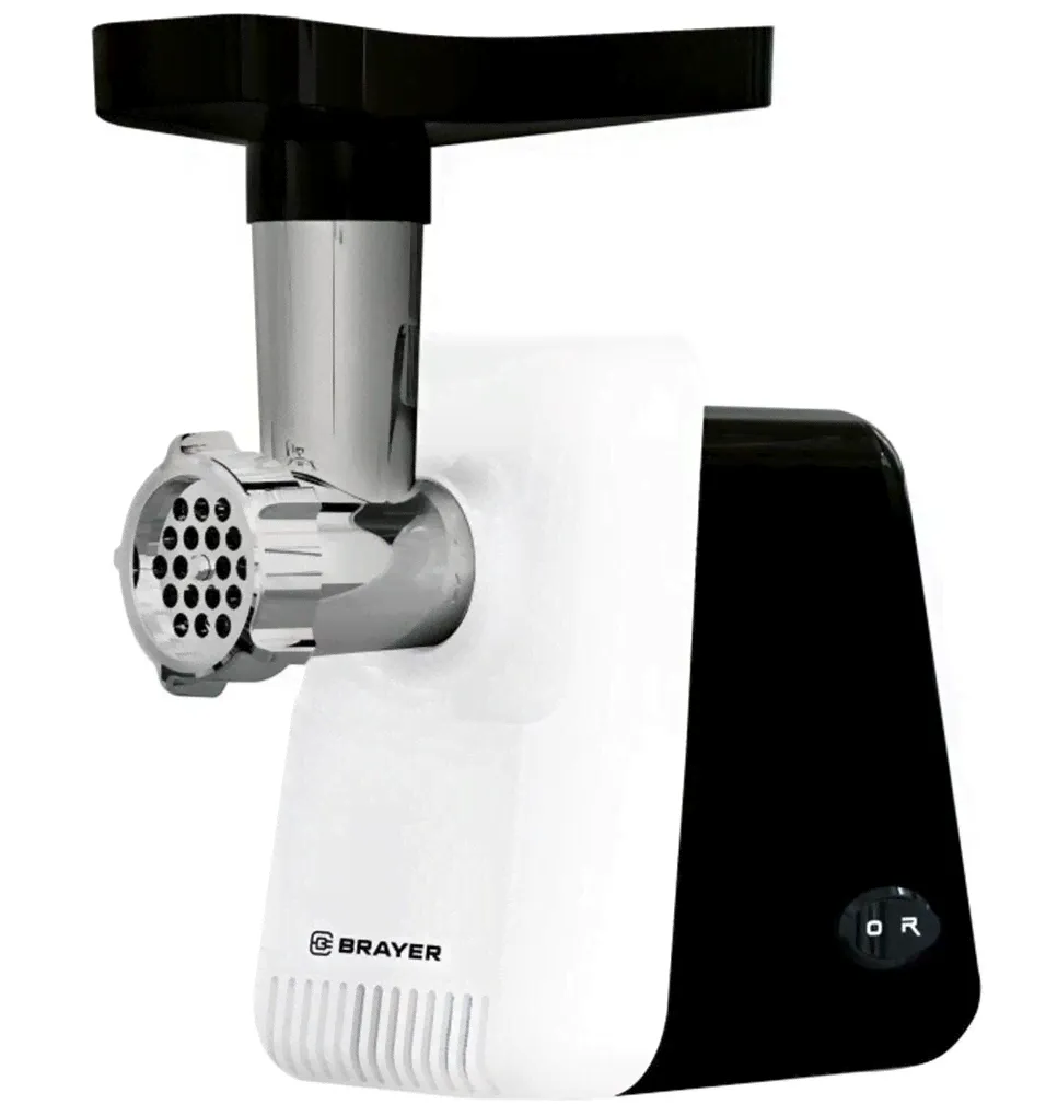 Электромясорубка BRAYER BR1600, черный/белый