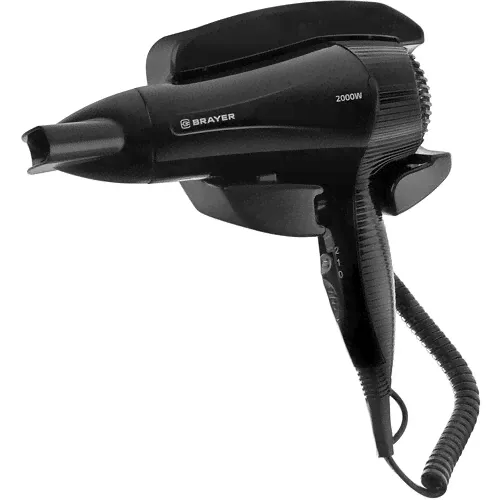 Фен настенный BRAYER BR3021BK, 2000Вт-0